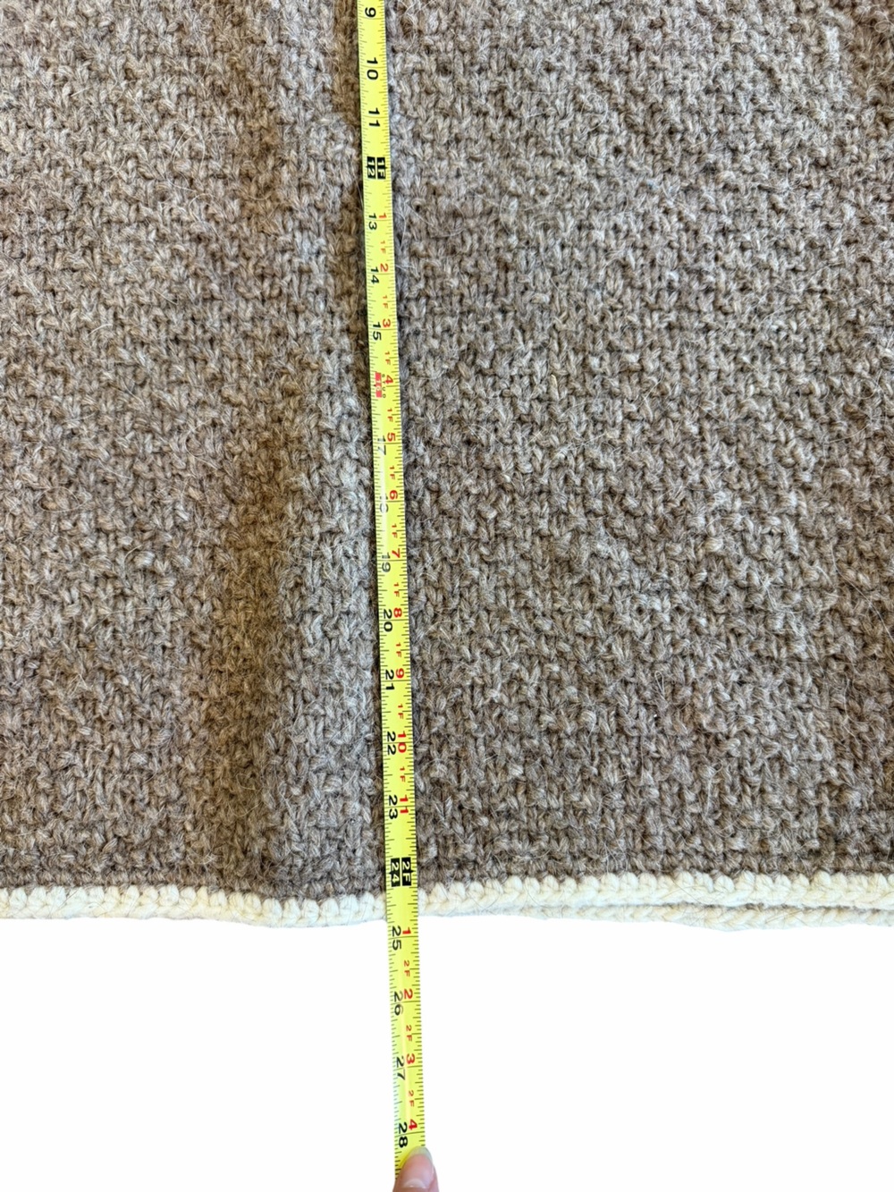 Artesanias Quispe 100% Wool Hand Knit Brown Sweater Peru Ecuador - Picture 5 of 7